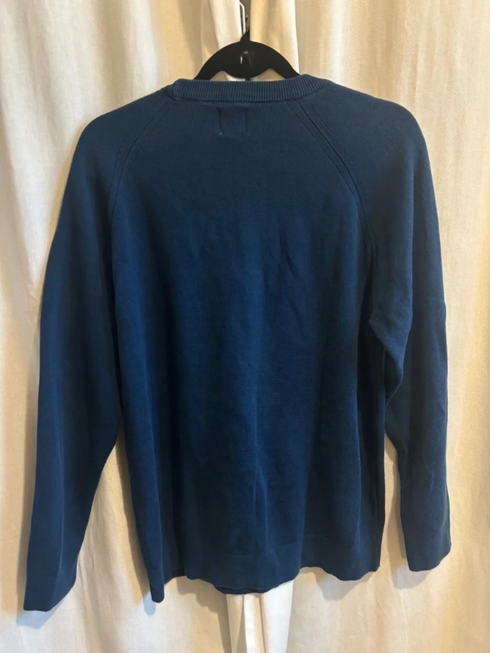 Zara Men's Teal Crew Neck Pullover Sweater | Lightweight Knit | Size L